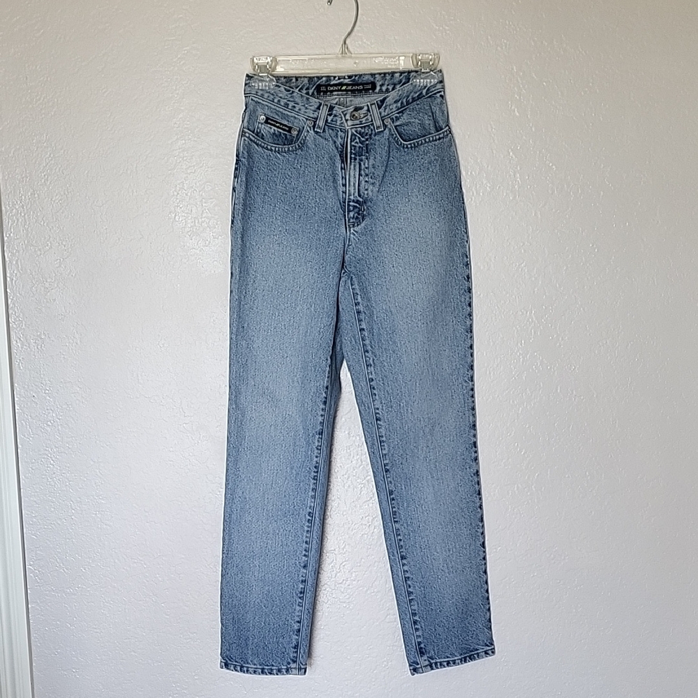 DKNY Women's High Rise Light Blue Jeans
